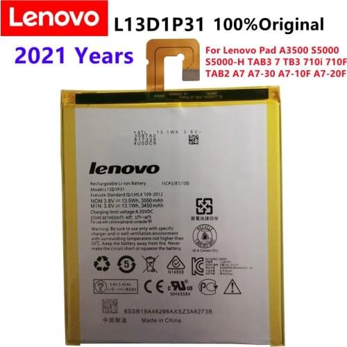 New 100% original L13D1P31 Battery For Lenovo Pad A3500 S5000 S5000-H tab3 7 TB3 710i 710F tab 2 A7 A7-30 A7-10F A7-20F Battery