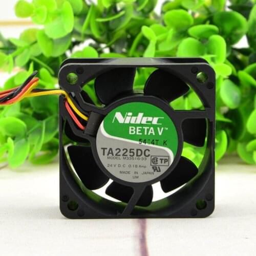 Genuine FOR NIDEC 6025 DC24V 0.18A TA 225 DC M 33516-16B Industrial Control cooler Fan