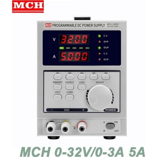 Programmable Linear DC Power Supply 32V3A5A Adjustable Bench Power Supply with 5 groups of storage MCH3203D 3205D