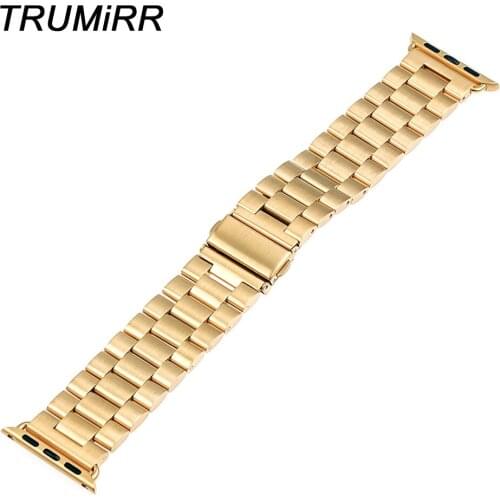 22mm 24mm Stainless Steel Watchband with Link Connector Adapter for 38mm 42mm iWatch Apple Watch Replacement Band Bracelet Strap