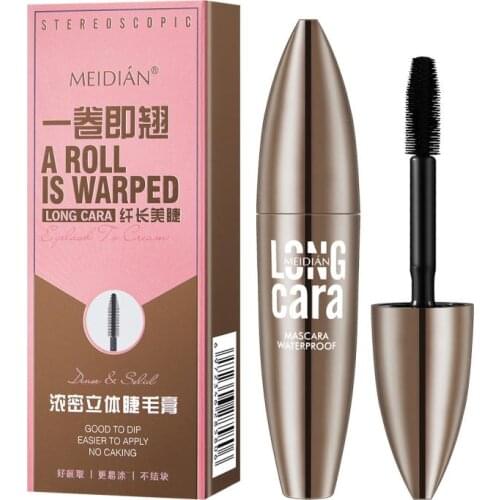 4d Silk Fiber Mascara Waterproof And Easy To Dry Natural Soft Long Eyelash Makeup Mascara Black Thick Eyelash Cosmetics TSLM1