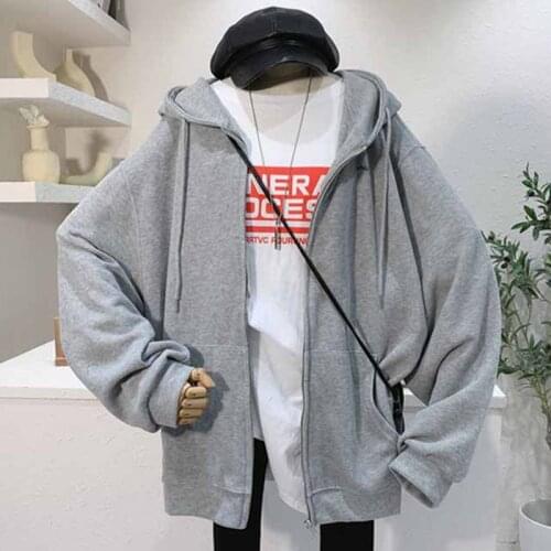 Korea Chic 2021 Autumn New Green Candy Color Hooded Long Sleeve Sweatshirt Jacket Womens Loose Casual Fashion X879