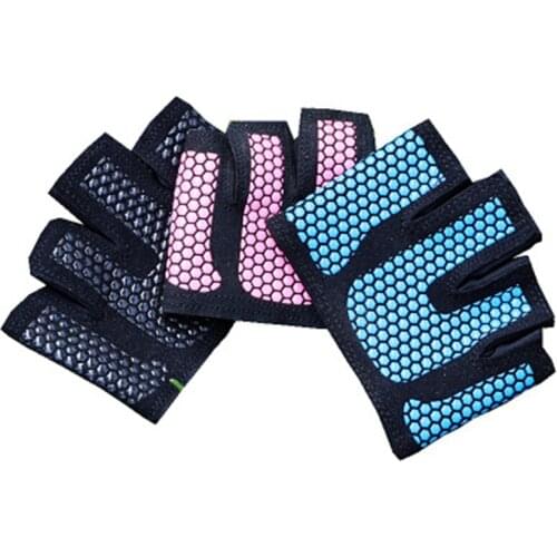 1Pair Anti-skid Gym Gloves Breathable Body Building Exercise Training Sports Fitness Gloves Men&Female Crossfit Exercise Sports