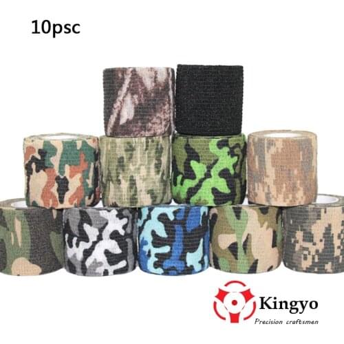 10pcs Camo bandage Wrap Rifle Shooting Hunting Camouflage Stealth Tape 5cmx4.5cm