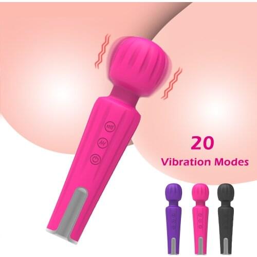 20 Speed Powerful AV Vibrator Magic Vagina Wand Clitoris Stimulator Vibrator Sex Toys for Women G Spot for Masturbator USB Dildo