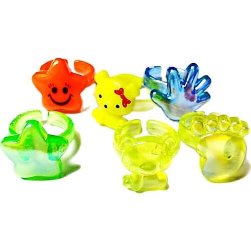 24pc Mini Princess Girls Assorted Animal Figure Rings Fun Vending Pinata Bag Filler Loot Novelty Birthday Party Favours Carnival