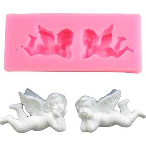 3D Angel Baby Silicone Molds DIY Cupcake Topper Fondant Cake Decorating Tools Resin Clay Soap Candy Chocolate Gumpaste Moulds