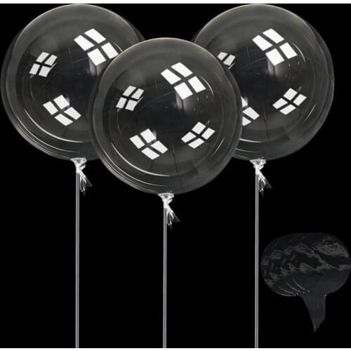 5pcs/lot 12/20/24/36inch Giant Transparent Bubble Balloon LED Light Up Clear Helium Bobo Balls Birthday Wedding Party Decoration