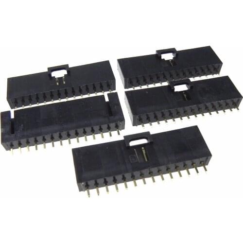 50pcs/lot Stright Pin Header 14 pin 2.54MM with lock single row Pin Header Strip Header Connector