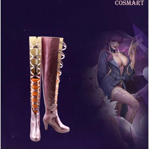 [Customize] PU Leather Game LOL K/DA KDA Evelynn Boots Cosplay Shoes Any Sizes NEW 2018