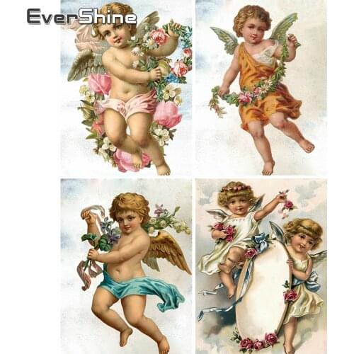 EverShine 5D Diamond Painting Full Square Angel DIY Diamond Embroidery Portrait Rhinestones Mosaic Cross Stitch Handicraft