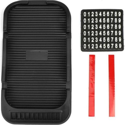 Car Phone Holder Dashboard Mount Dual Slots Reusable Black Non-slip Pad for Car Phone Mount Car Bracket держатель для телефона