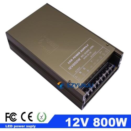 12V 67A 800W Switching Power Supply Universal Regulated Silver color AC198-264V input for 24V WS2811 5050 LED Strip Light