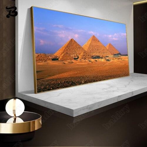 Canvas Painting Landscape Art Oil Painting World Famous Building Churches Pyramids and Bridge Posters for Living Room Home Decor