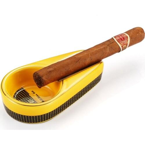 Galiner Cigar Accessories Gadgets Ceramic Cigar Ashtray Single Cigar Holder Outdoor Car Cigarette Ashtrays Pocket Tobacco Tray