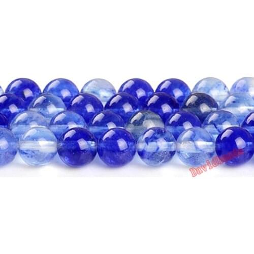 Factory price 4mm 6mm 8mm 10mm Natural Blue Watermelon Round Stone Beads Loose Beads 15'' For Necklace/Bracelet DIY