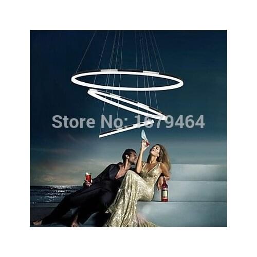 LED New Modern Simple Design Mini Pendant Living LED Three Ring 70W Free Shipping 80+60+40cmFree shipping
