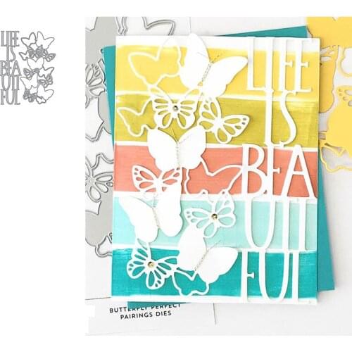 Summer BUTTERFLY PERFECT PAIRINGS Cutting Dies Scrapbook Dariy Decoration Stencil Embossing Template DIY Greeting Card Handmade