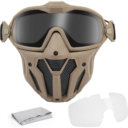 NEW Tactical Airsoft Paintball Face Mask With Fan Breathable Anti-fog Full Face Mask Hunting Shooting Military Protective Masks