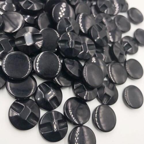 2020 Special Offer Top Fashion Washable Pearl Eco-friendly 50pcs 15mm Black Resin Buttons Apparel Sewing Accessories PT168