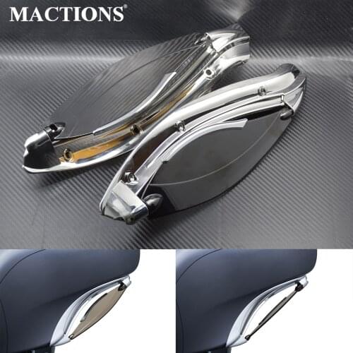Motorcycle Adjustable Rotate Fairing Side Wing Air Deflectors For Harley Touring Electra Glides Street Glides Tri Glides 14-19