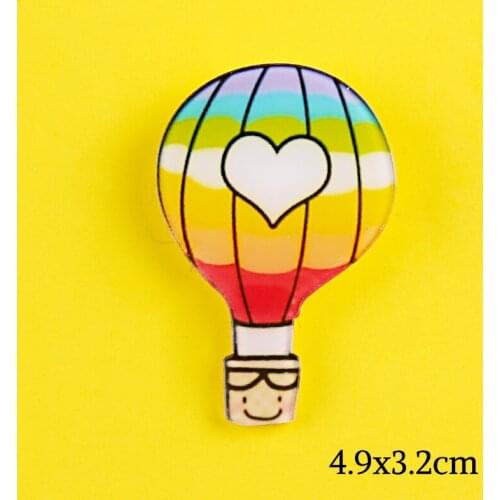 Cartoon Balloon Enamel Pin Metal Badge Anime Icons BroochA Heart on A Balloon Badges Backpack Clothes Jewelry Gift for Children