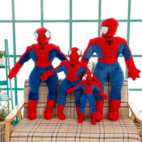 40-90cm Disney Marvel The Avengers Spiderman Stuffed Doll Cartoon Soft Spider Man Plush Toy for Boy Gift