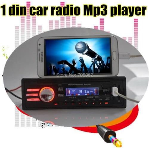2015 New 12V Car radio auto Stereo FM Radios MP3 Audio Player 5V Charger USB/SD/AUX in Car Electronics audio In-Dash 1 DIN size