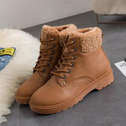 2019 new autumn and winter plus velvet snow boots cotton shoes short boots womens shoes winter Martin boots womens boots