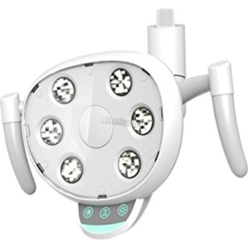 New 6 LED Dental Shadowless lamp High Power LED Bulbs touch button and sensor dual control switch Adjustable