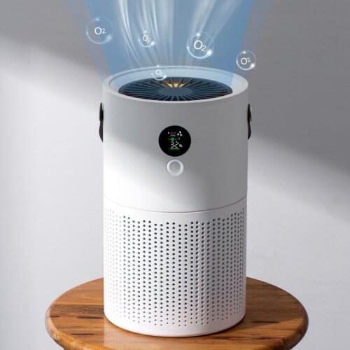 Portable Air Purifier Cleaner Desktop Negative Ion Air Purifier 10000mAh Battery Portable Air Freshener Smart LED Display