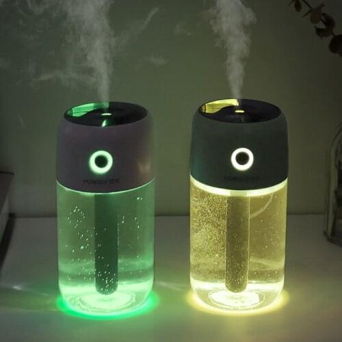 Colourful Cup Usb Portable Air Humidifier Diffuser 300ML Mini Ultrasonic Electric Humidifier Mist Maker Cool Mist Led Lamp
