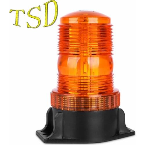 Traffic Warning Light Emergency Rotating Safety Alarm Beacon Round Amber 12-30V Tractor Flashing Dome Light 30Led Strobe Lamp