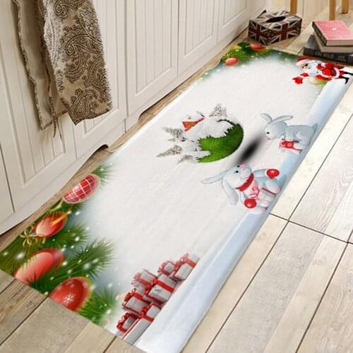Christmas Rug 3D RUG Hallway Carpets and Rugs for Bedroom Living Room Carpet Kitchen Bathroom Anti-Slip Floor Mats 3D Mat