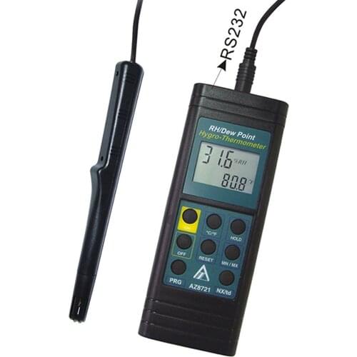 Handheld AZ8721 humidity RH% meter remote humidity probe to measure temperature and dew point temperature