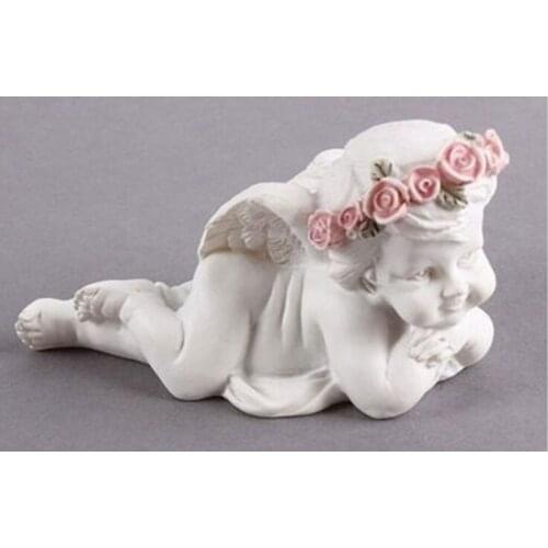 Silicone mould Angel in a wreath silicone soap mold candle mold