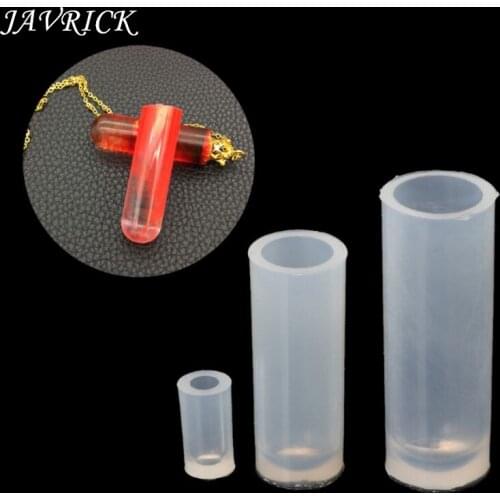 Silicone Tube Shape Crystal Pendant Mold Epoxy Resin Casting Craft Jewelry Tools