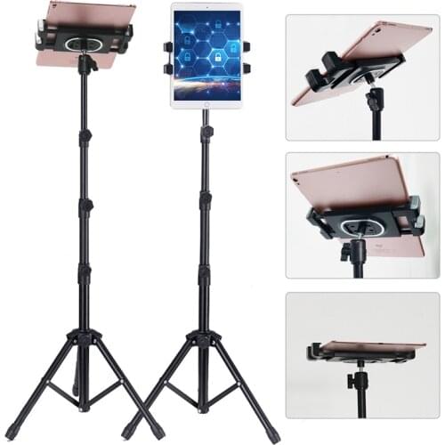 SMOYNG PTZ Stretchabl Tripod Floor Tablet Phone Stand Holder Universal Support For 5-12.9 Inch iPhone iPad Air Pro 11 Mount