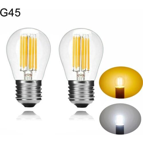 Super Bright LED Candle bulb G45 vintage lamp E14 LED E27 AC220V 240V LED Globe 2W 4W 8W 12W Filament Edison LED Light Bulbs