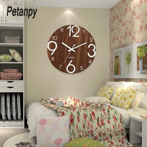 New 3D Luminous Hanging Clock Acrylic Brief Digital Number Wall Clock Silent Clock Glow Dark Acrylic Quiet DIY Wall Clock Modern