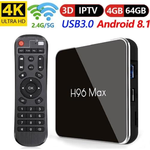 Android 8.1 TV Box H96 Max X2 Amlogic S905X2 4 K 4 GB Media Player 64 GB DDR4 Quad Core USB3.0 2.4G+ 5GHz Dual Wifi pk X96 Max
