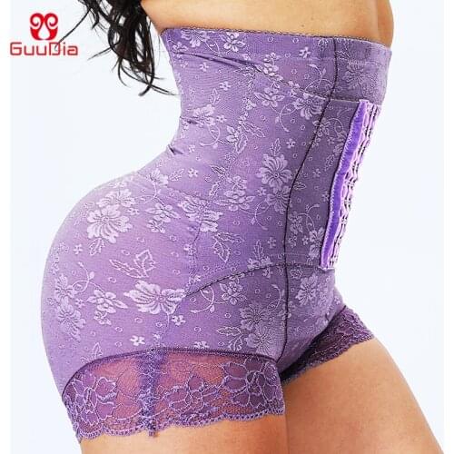 GUUDIA with Buckles Shapers Women Butt Lifter Shapewear Hi-Waist Double Tummy Control Panty Waist Trainer Body Shaper