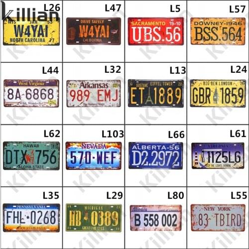 Vintage Metal Plaque City Number Plate Text Metal Poster Commemorative Custom Metal Painting Bar Club Home Decoration Metal