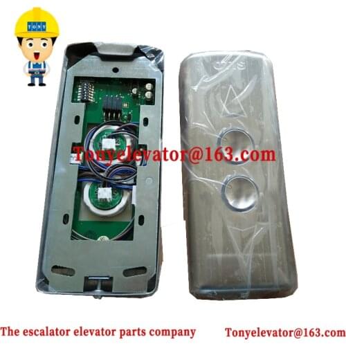 FAA23500A Elevator Parts Escalator Parts LOP complete, satine polished panel, 2 blue satine polished buttons with Use for OTIS