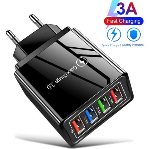 Cargador rápido 3,0 para iPhone 12ProMax Samsung S20 S10 Xiaomi Tablet, adaptador de carga rápida portátil