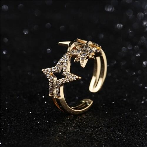 2021 New Statement Geometric Women Party Ring Fashion Bling Bling CZ Jewelry Female Daily Accessories Best Birthday Gift