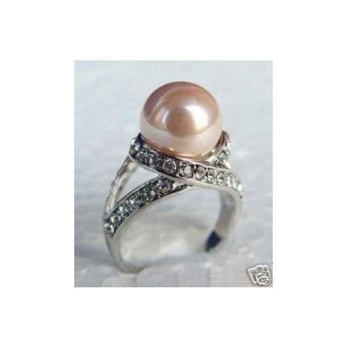 2 PC Womens Jewelry pink Shell pearl ring womans very good free shipping