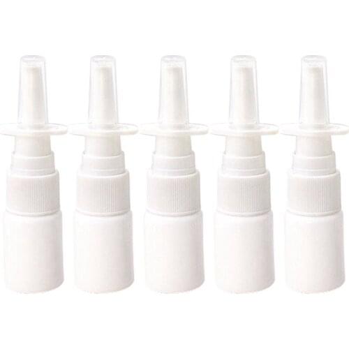 10Pcs 10Ml Spray Bottle Refillable Plastic Mist Nose Nasal Sprayer