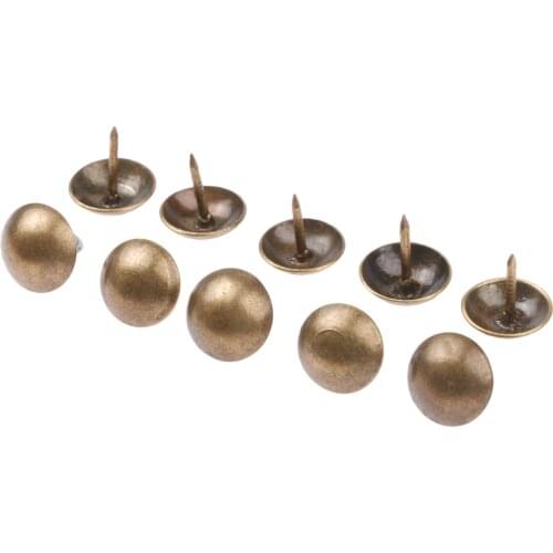 100Pcs 11x11mm Upholstery Nail Jewelry Gift Wine Case Box Sofa Furniture Decorative Tack Stud Pushpin Doornail Antique Hardware