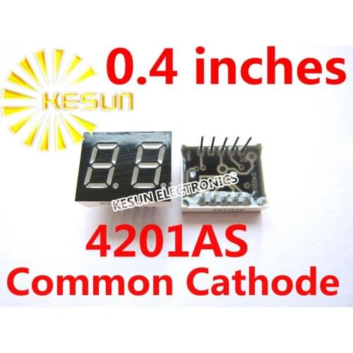 100PCS x 0.4 inches Red White Blue 2 Digital Tube 4201AS 4201BS 4201BB 4201AB 4201AW 4201BW LED Display Module